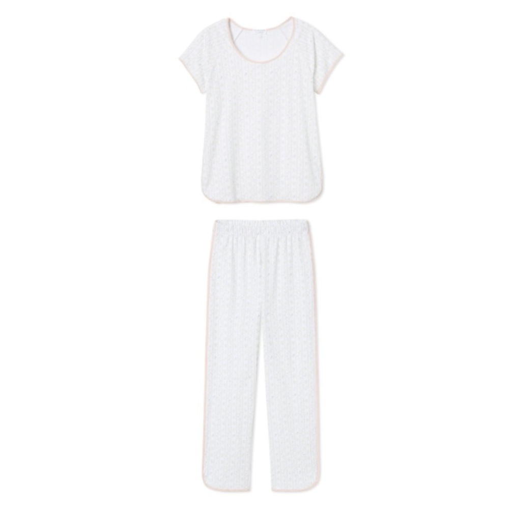 Lake x Julia Berolzheimer PIMA SHORT-LONG SET IN SPRING GARDEN size M